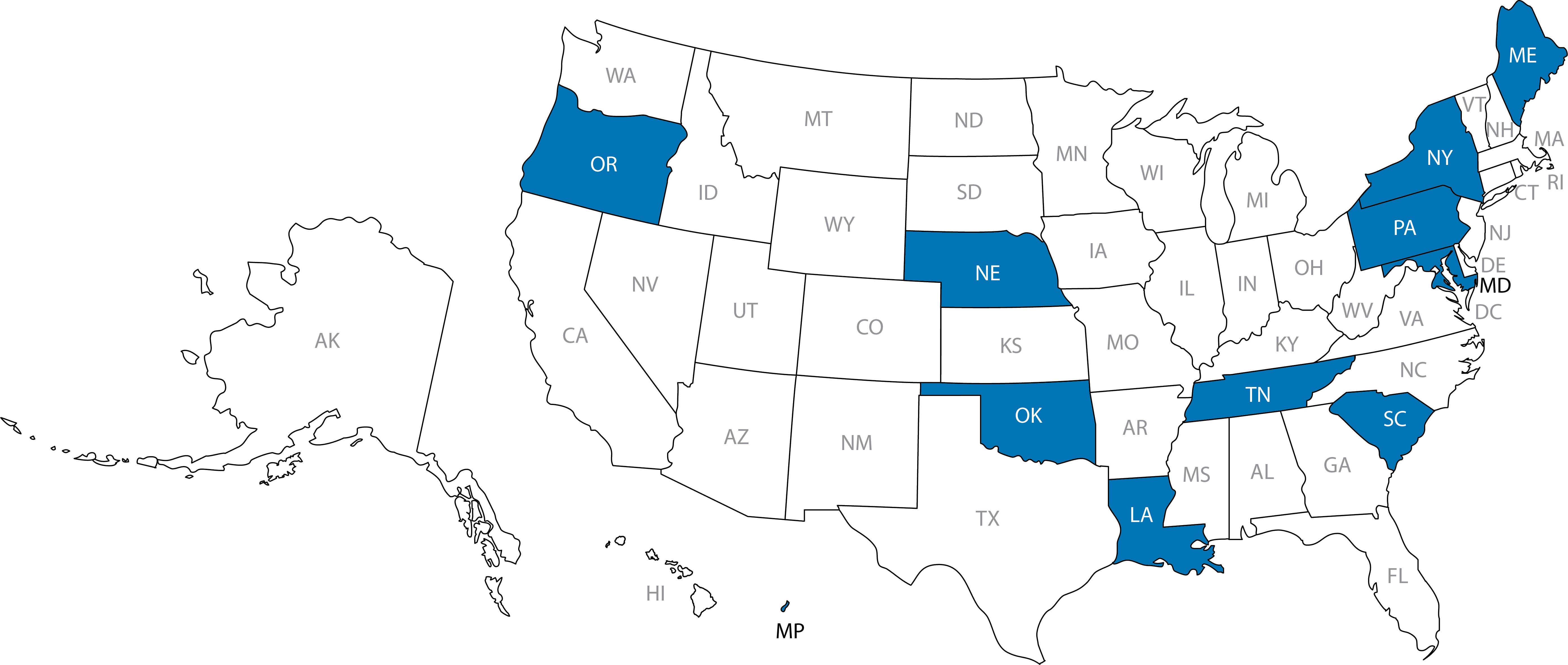 U.S. Map of GSEM Grantees